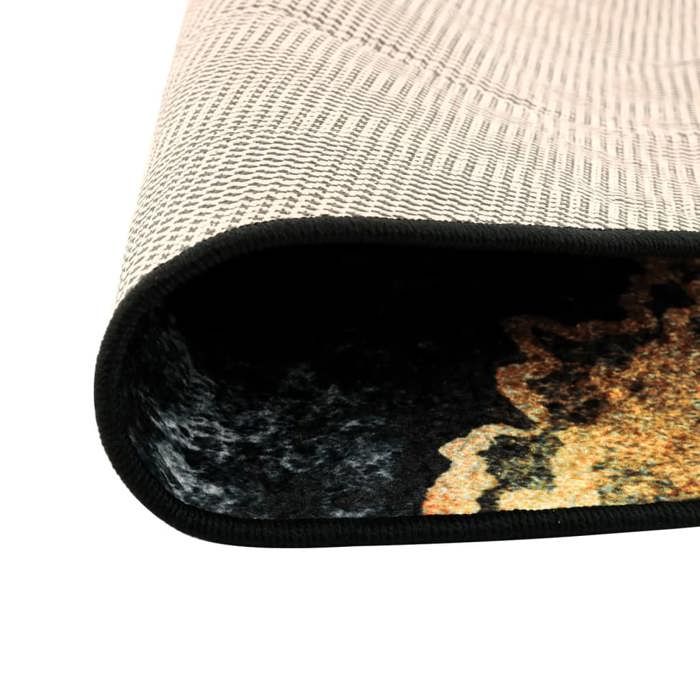 VidaXL Tapis lavable multicolore Ø 120 cm antidérapant 136614