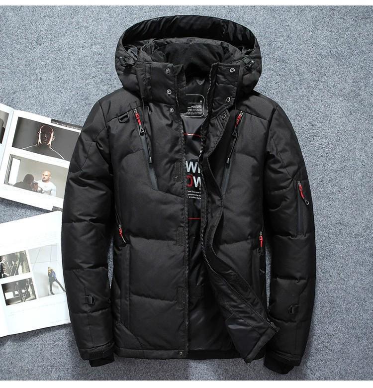 Men's Short Down Jacket with Detachable Hood - Windbreaker, Thickened, Youth Fashion, Cold-Proof