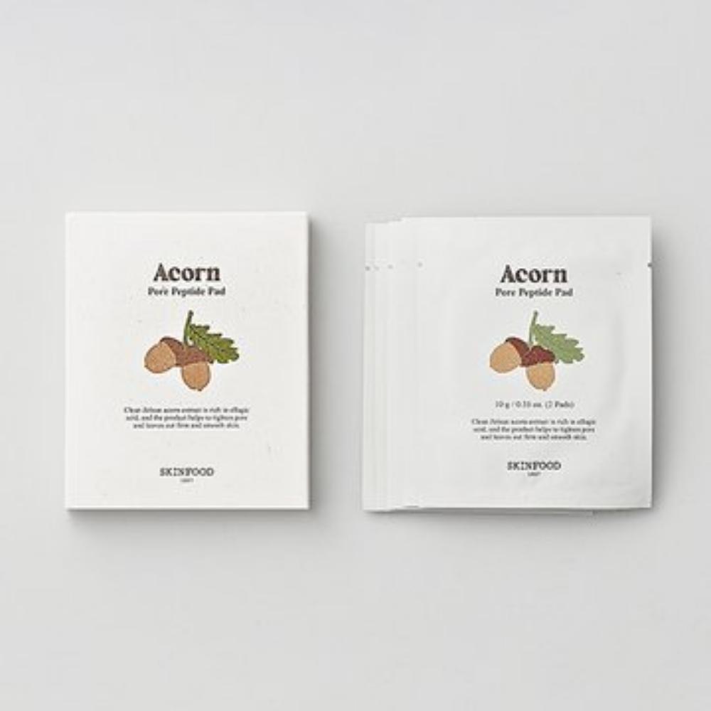 SKINFOOD Acorn Pore Peptide Pad Set (2 Pads x 5 Packs), Pore Tightening & Firming, K-Beauty