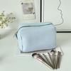 Striped Cosmetic Storage Bag Large Capacity Portable Women's Toiletry Pouch for Travel Business Trip Use