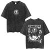 Vintage Washed Anime Death Note Ryuk Yagami Light LLawliet T Shirts Mens Women Cotton Tee Shirt Fashion Short Sleeve Tshirts