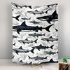 Tapestry Great White Shark Vintage Ocean Pattern Wall Hanging Decor for Boys Bedroom Living Room Coastal Dorm