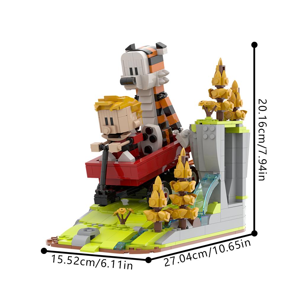 Moc Calvined and Hobbes Building Blocks Classic Comic Book Figure DIY Model Bricks Children Educational Toys Collect Gifts
