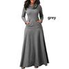 Women Plus Size Casual Long Dress Cotton Pullover Autumn Winter