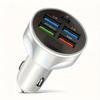 250W 6 Ports Car Fast Charging Car Charger PD QC3.0 USB C Type C Car Phone Charger Adapter For iPhone 15 Samsung Huawei Xiaomi