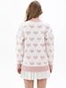 Autumn 2025 V-neck Love Jacquard Knit Cardigan - Long Sleeve Sweater for Women