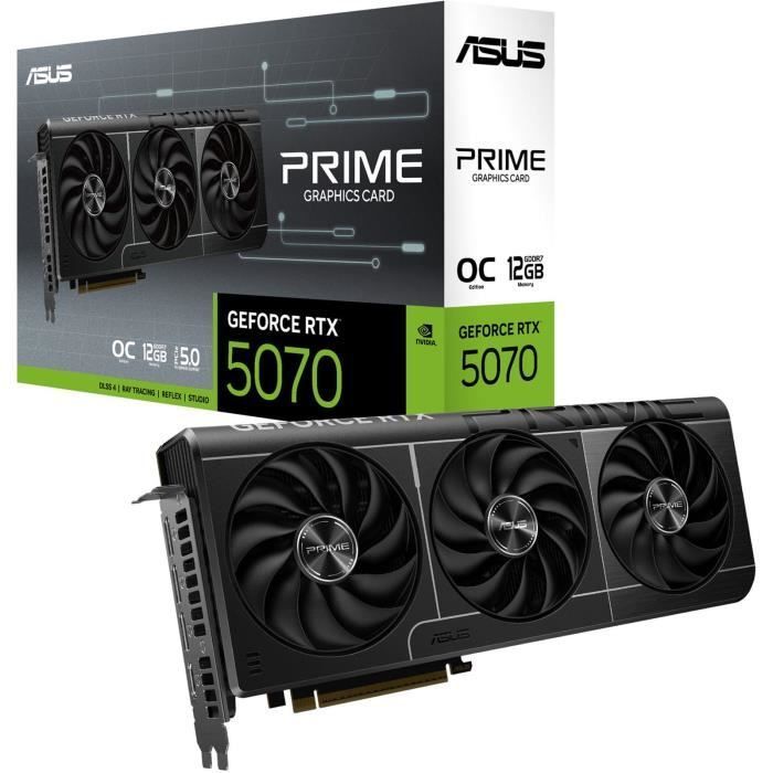 Graphics Card - ASUS - GeForce RTX 5070 Prime OC - 12 GB GDDR7 - PCI Express 5.0 - 7680 X 4320 Pixels