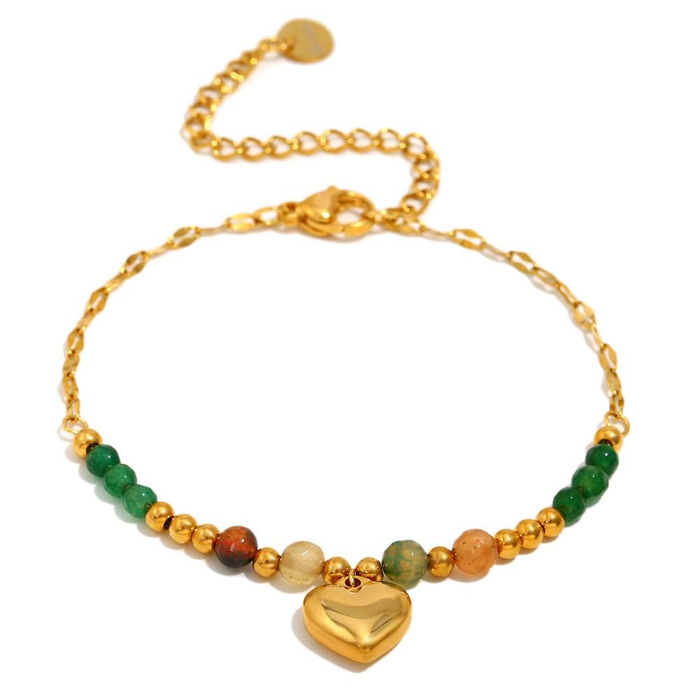 European & American Fashion Temperament 18K Gold-Plated Stainless Steel Fruit Beaded Personalized Women's Bracelet