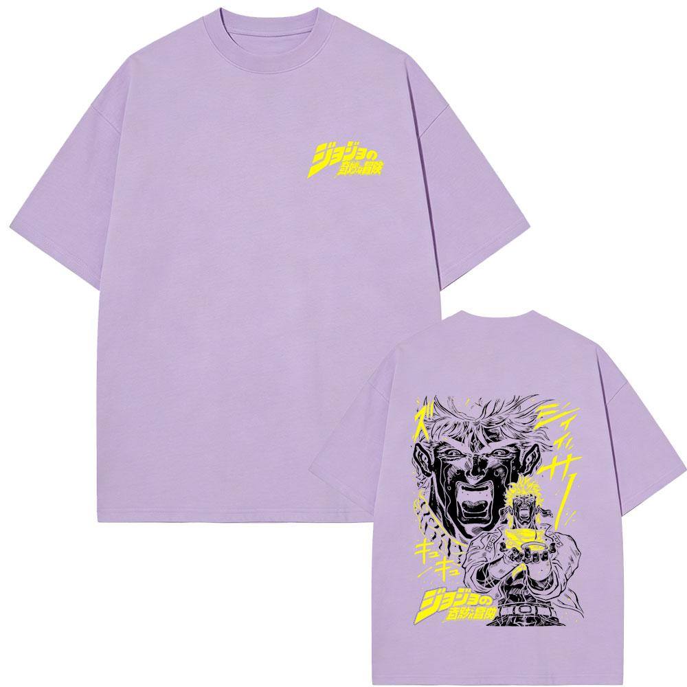 Hot Anime Jojo Bizarre Adventure Joseph Joestar Caesar Anthonio Zeppeli Graphic Tshirt Unisex Fashion Cartoon Short Sleeve T Shirt