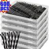 60/600pcs Black Hairpins for Women Hair Clip Lady Bobby Pins Invisible Wave Curly Bride Disposable Hairgrip Barrette Hair Clips