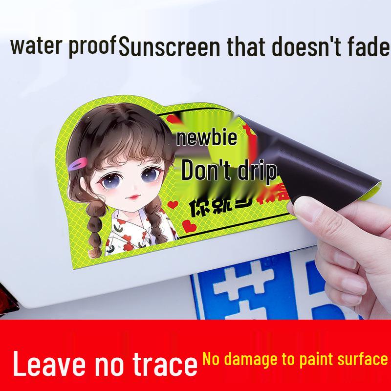 Magnetic Reflective Car Stickers for New Female Drivers