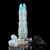 ELKKOST Blue Pneumatic Ovipositor with Silicone Balls Fantasy Hollow Dildo Anal Plug Adult Sex Toys for Women G Spot Stimulate