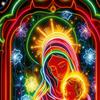 Christmas Door Cover Decoration Fabric Fluorescent Religious Jesus Scene Backdrop Christmas Porch Sign Banner Decor For Indoor