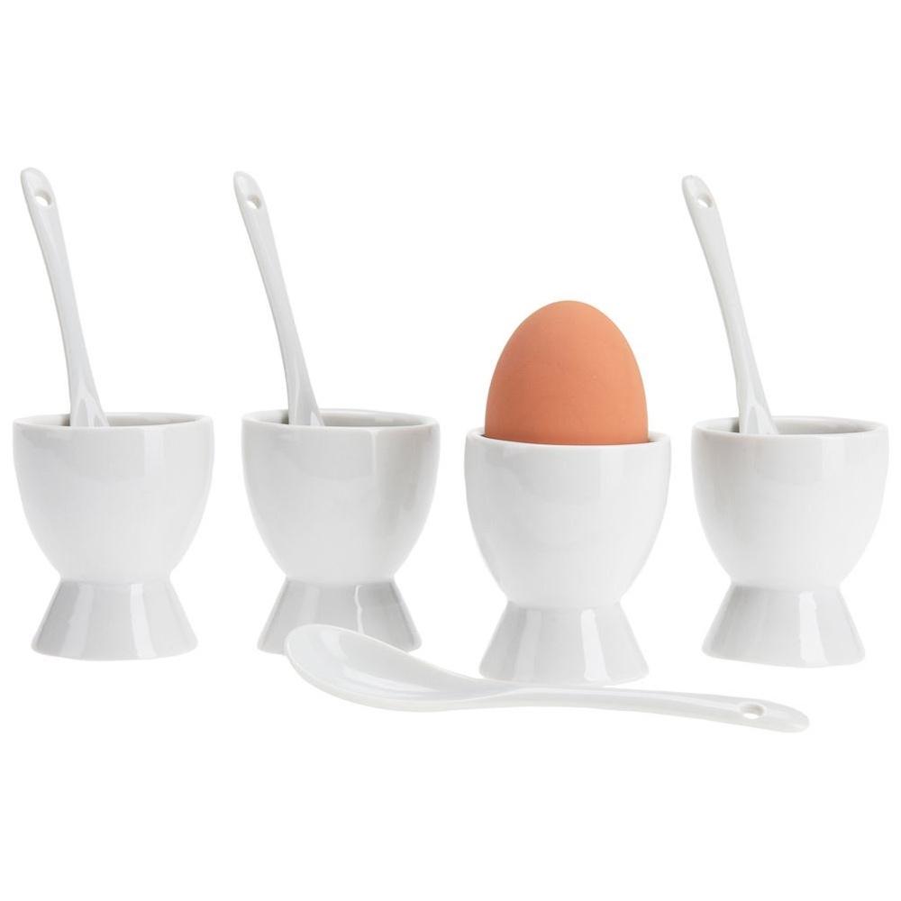 4x Porcelain Egg Cup Stand for Egg Serving