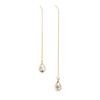 Korean & Japanese Asymmetrical Zircon Tassel Water Drop Earrings for Women