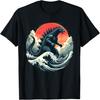 Vintage Japanese Kaiju Monster The Great Wave Off Kanagawa T-Shirt