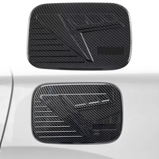 Carbon Fiber Black Oil Fuel Tank Cap Cover Trim 1pcs For Honda CR-V CRV 23-24