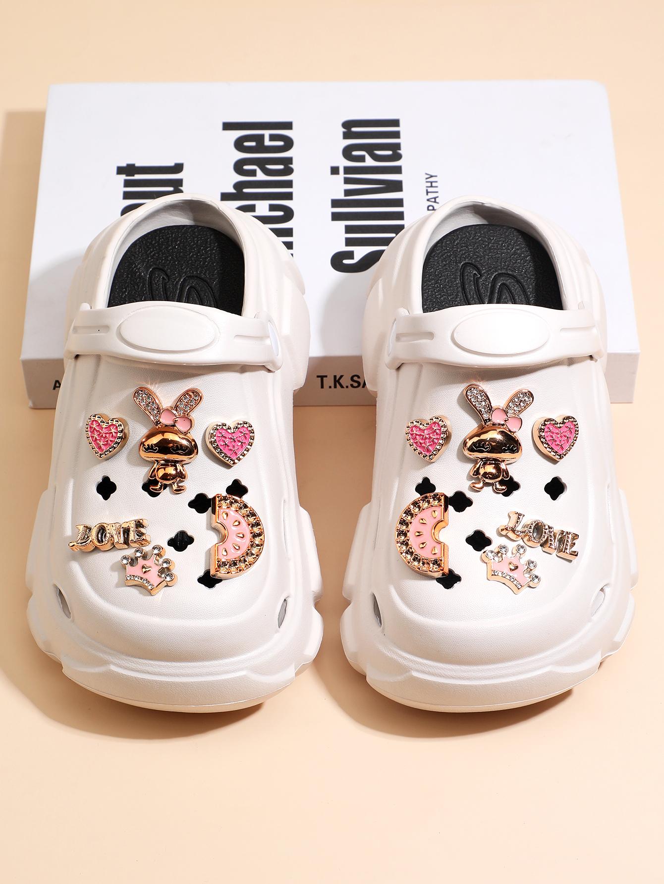 Children s hole shoes in summer, boys and girls, golden rabbits, non-slip Baotou slippers, large and medium-sized children s bea 24.25