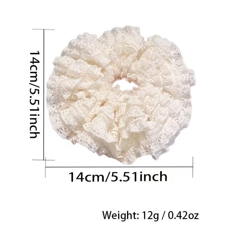 2 Pcs Hollow Lace Scrunchies for Women, Elegant Double-Layer Lace Hair Ties, Luxury Style Hair Accessories