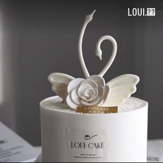 Swan Neck Fondant Cake Decorations for Valentine's/Christmas