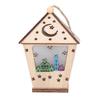 Ramadan Lamp Three Dimensional House Shape Unique Design Hanging Light Wooden Decorative Lamp