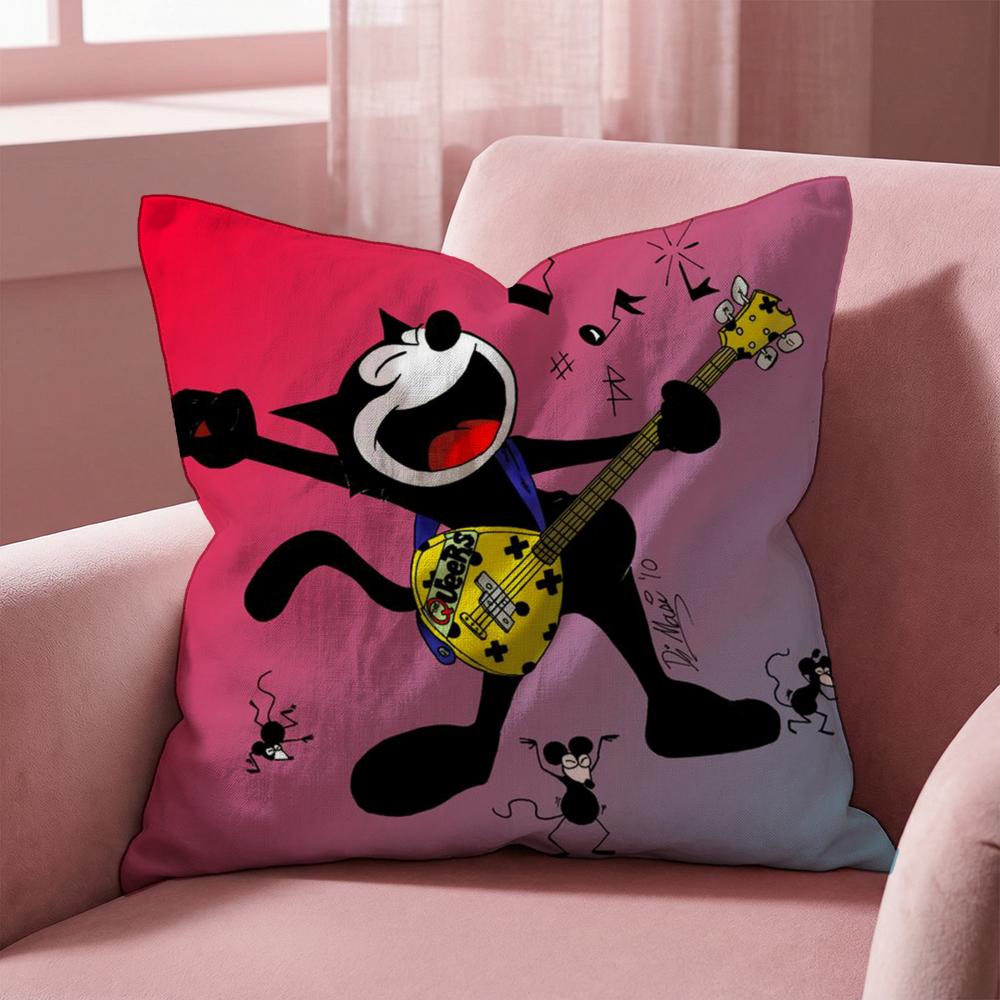

F-Felix The Cat Exquisite Cushion Cover Multi-Scene Pillow Cover for Home & Car - Reversible, Soft & Durable for Daily Use 30cmx30cm