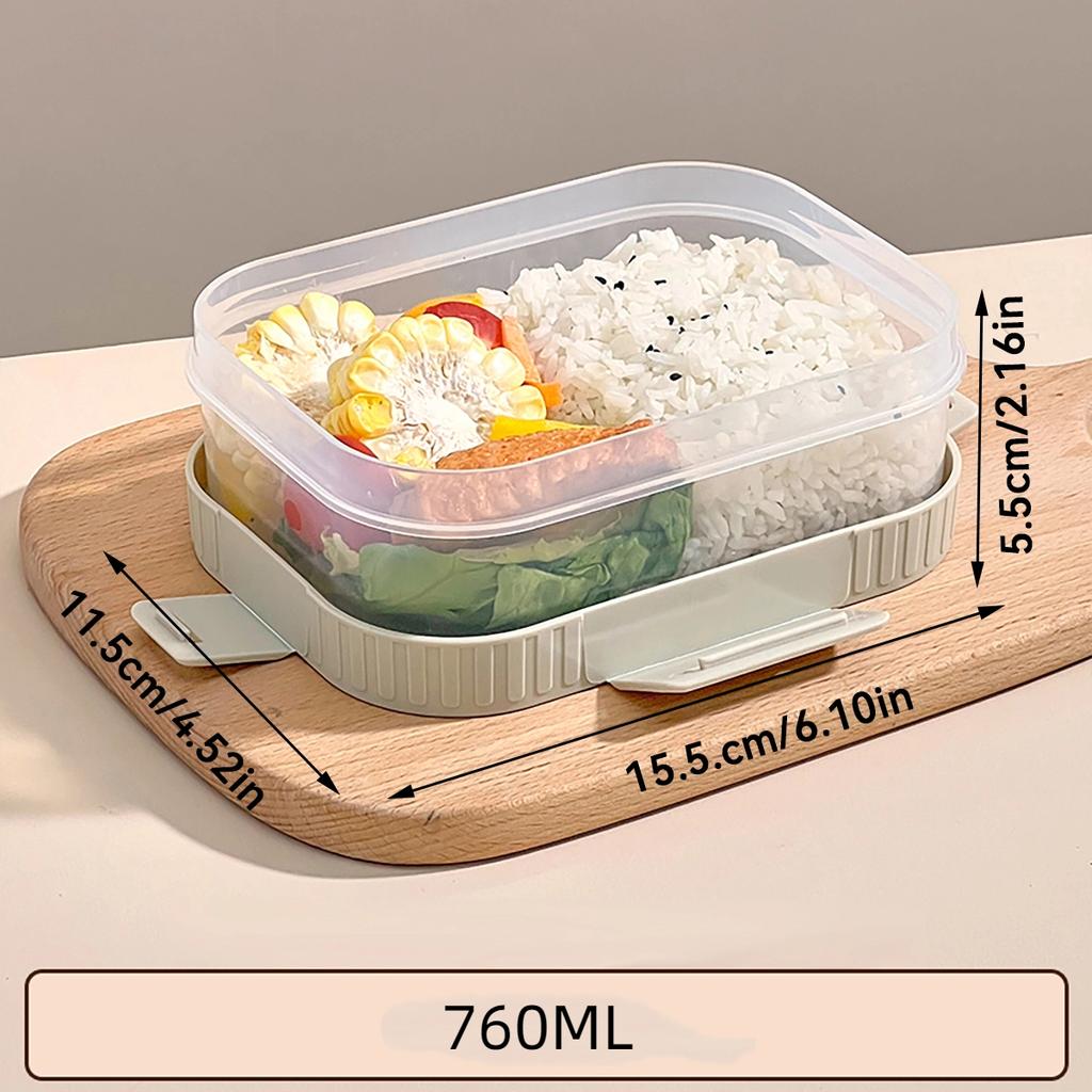 Microwave Plastic Divided Lunch Box With Lid Large Capacity Food Container For Hot And Cold Food Kids Students Sealed Bento Box