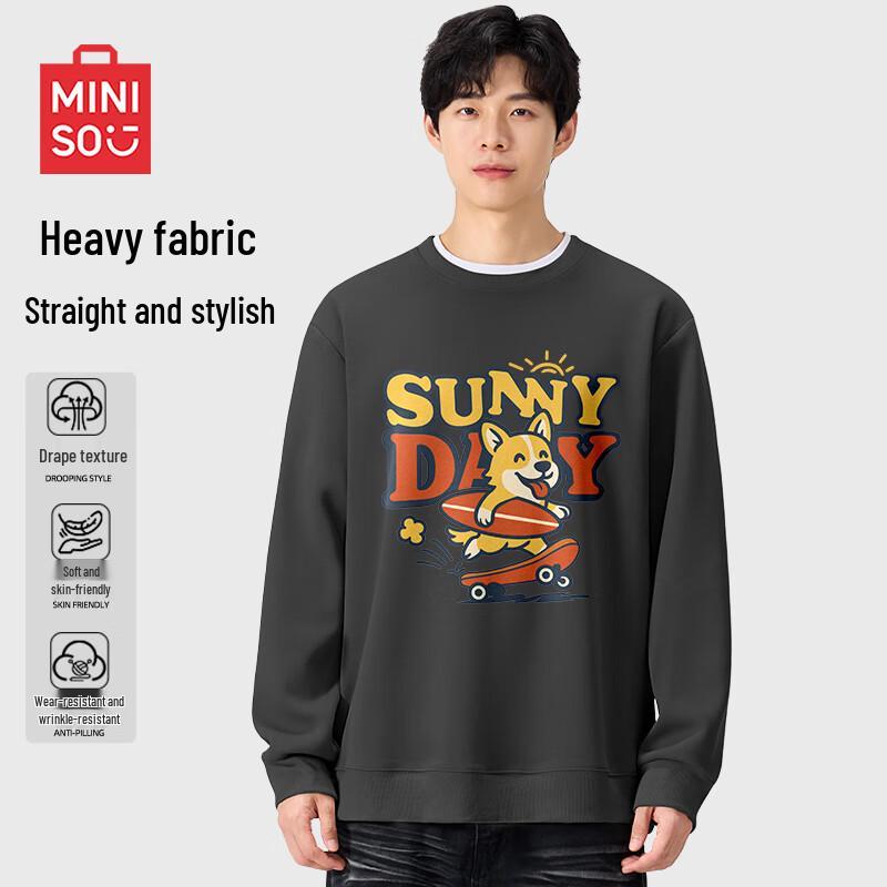 

MINISO Унисекс Толстовка пуловер свободного кроя 2XL