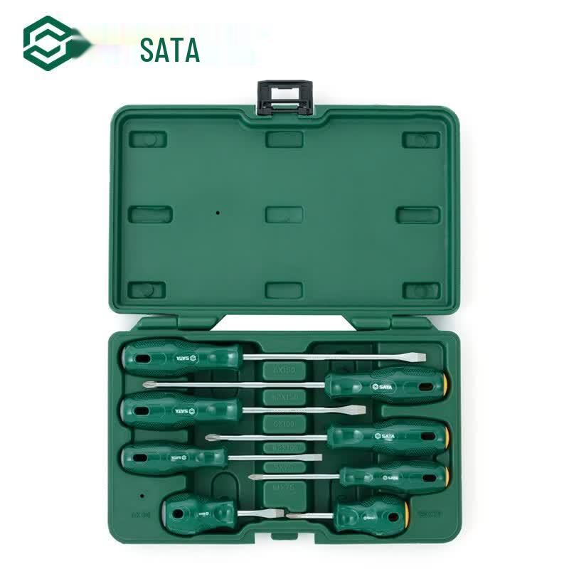 SATA 09306 8-Piece Magnetic Slotted & Phillips Screwdriver Set 8-Piece Set