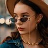 Chaîne de lunettes, collier de chaînes de lunettes, support de maillons de lunettes de soleil en acier inoxydable, chaînes de grand-mère, lunettes pour hommes et femmes