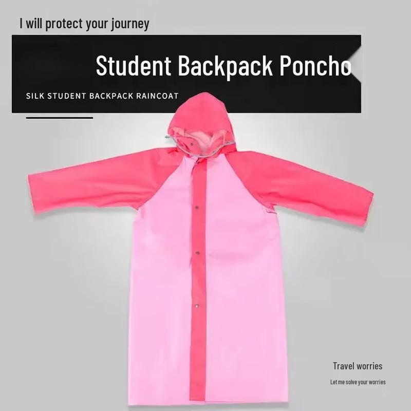 OIMG Kids' Raincoat with Backpack Space