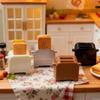 3Pcs Creative Mini Breakfast Bread Machine Set Miniature Food Toy Kitchen Scene Model Small Dollhouse Accessories