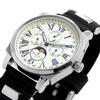 Watch with Moon 5 ATM Water Rubber Limited [Salvatore Marra] Men's Phase, Multi-Calendar, Resistant, Business/Formal Style, Strap, Edition,