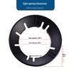 Baishengnu Enamel 8-Prong Windproof Gas Stove Wind Deflector Ring, Black (3-Pack)
