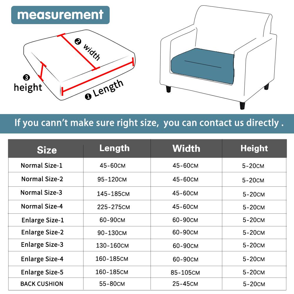 Waterproof Thick Jacquard Cushion Cover Fitted Sofa Covers For Living Room Stretch Seat Cover Furniture Protector Sectional Sofa