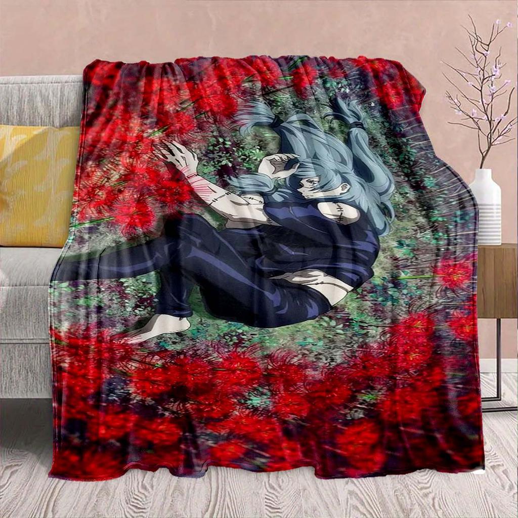 Jujutsu Kaisen Flannel Warm Throw Blanket Soft Cozy Plush Lightweight Sofa Bed Home Decor -QJY