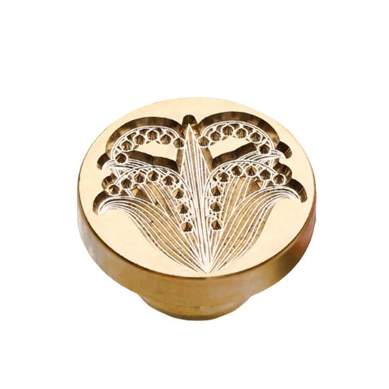 Voskové razítko Nádherná čirá textura Květinový vzor Zásobník obálky hlavy voskového razítka