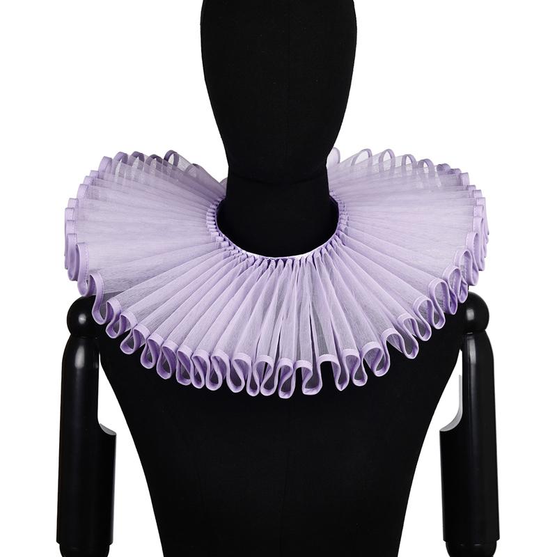 Colorful Exaggerated Ralph Collar Clown Costume Cosplay Collar Detachable Neck Ruffle Fake Collar Performance Props