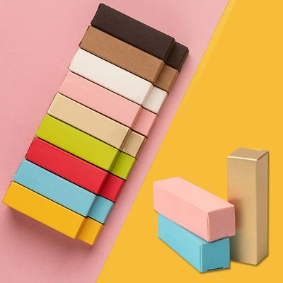 20 adet Yaratıcı Renkli Kağıt Kutusu Kraft Hediye Kutusu Ruj Paketi DIY için Kozmetik Ambalaj