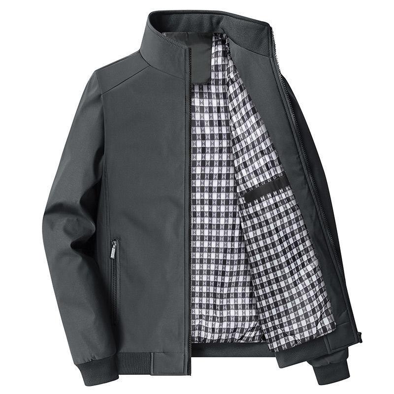 Middle-aged and Elderly Men's Autumn and Winter Jackets with Cotton, Thickened and Warm Dad Jackets, 50 and 60 Year Old Autumn Tops for Men