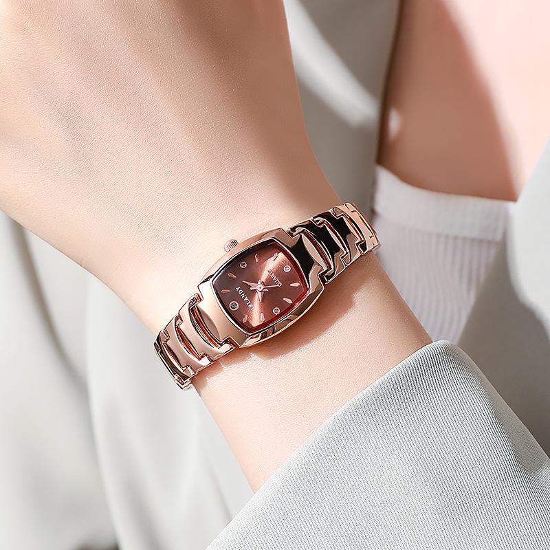 New Fashion Luxury Woman Square Business Watch Women Wristwatches Ladies High Quality Stainless Steel Quartz Watches Reloj Mujer