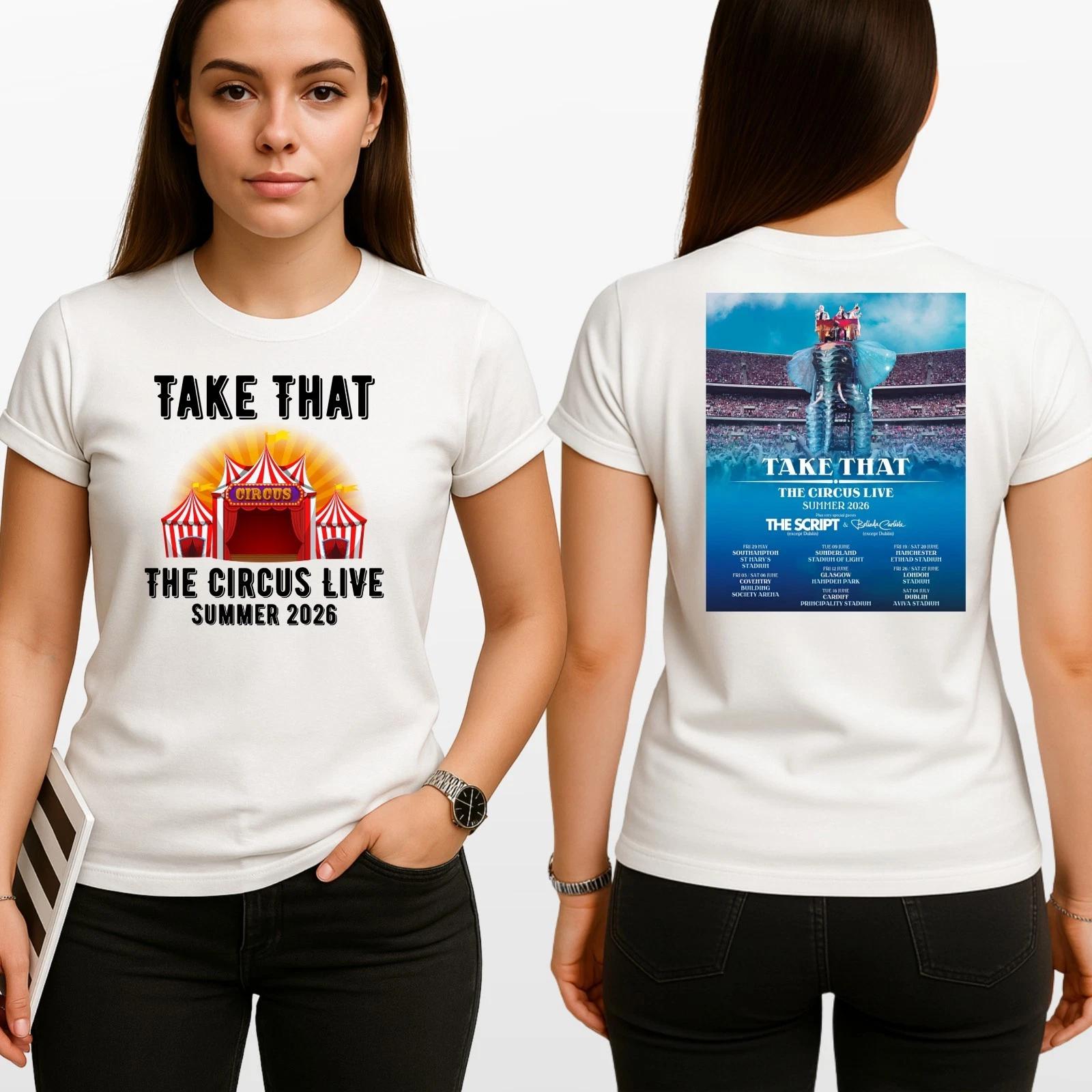 Take That The Circus Live Summer 2026 T-Shirt Double Sided Concert Merch M