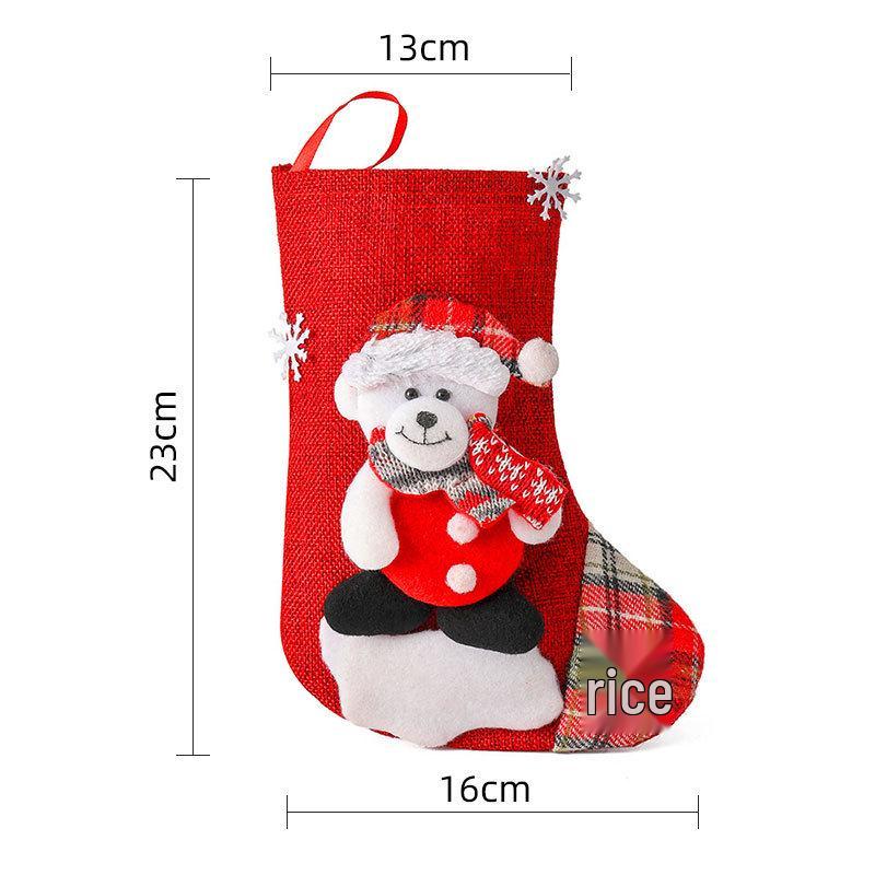 Pungi cadou pentru ciorapi de Crăciun: Ornamente mici suspendate pentru decorațiuni de pom