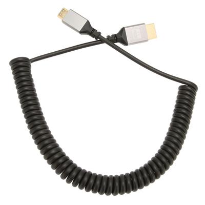 Mini HD Multimedia Interface Spring Adapter Cable 4K 60Hz 18 Gbps Extension Cable for Tablet Camera TV Monitor Mini