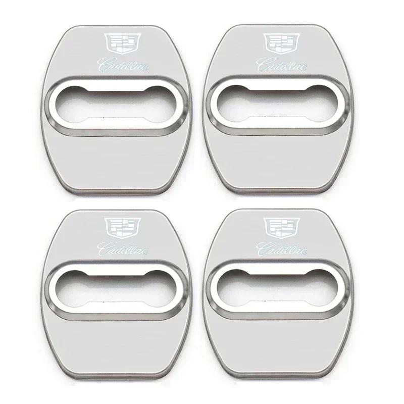4pcs Car Door Lock Cover Protection Stickers for Cadillac CTS Escalade ATS Auto Interior Decal Replacement Logo Accessories