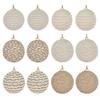 12pcs Knitting Cream Festival Balls Special Shape Xmas Decorative Hanging