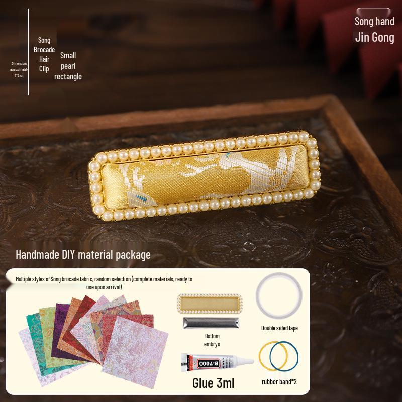 Imitation Song Brocade Hair Clip DIY Kit: Chinese Style Jewelry Accessories - Complete Set for Mother's Day Gifts