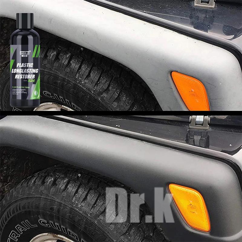 Rénovateur de plastique pour voiture, 50/100 ml, noircissement, brillance accrue, produits de nettoyage pour voiture, restauration durable, réparation, revêtement, rénovateur