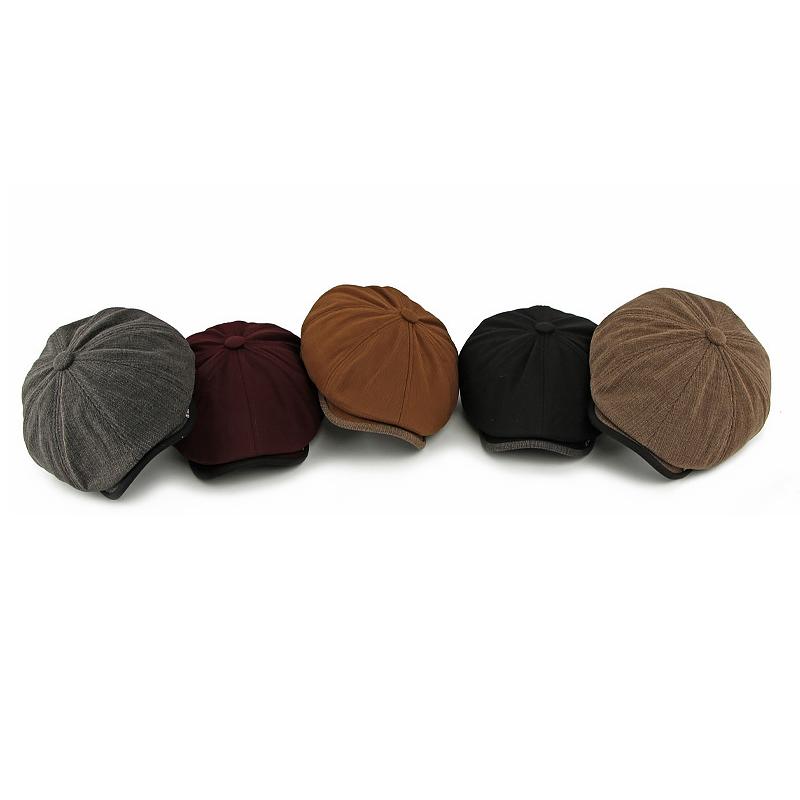 Autumn Winter Warm Hat Men's Octagonal Hat British Retro Forward Hat Paintsman Hat Newsboy Hat