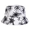 Unisex Coconut Tree Print Personality Bucket Hats Fishermen Caps Outdoor Casual Cap Sunscreen Hat